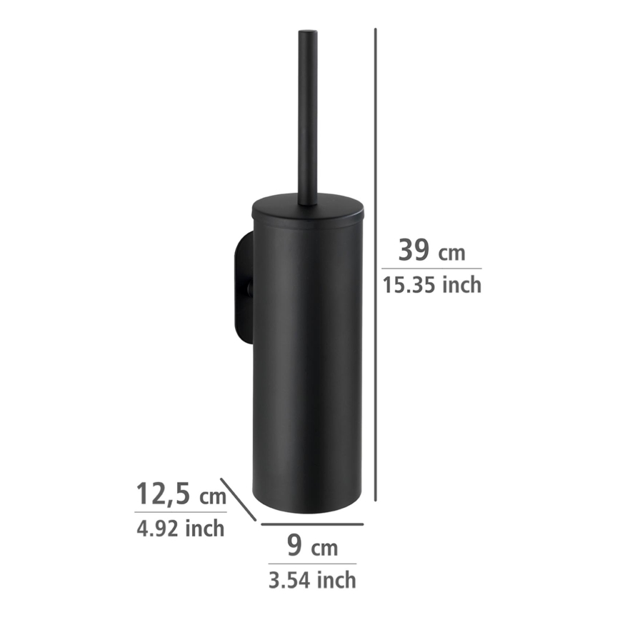 WENKO 24289100-WC четка за тоалетна TURBO-LOC OREA BLACK 9 x 39,5 см неръждаема стомана/черна