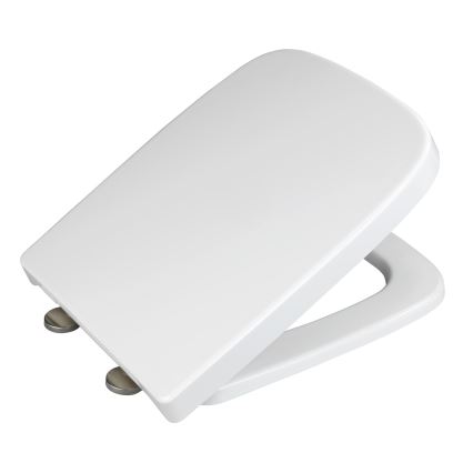 WENKO 24334100-Тоалетно седало EXCLUSIVE 46,5x37 cm бяло/сребристо