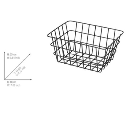 WENKO 24371100 - Кош VIANA 18x25 см черен