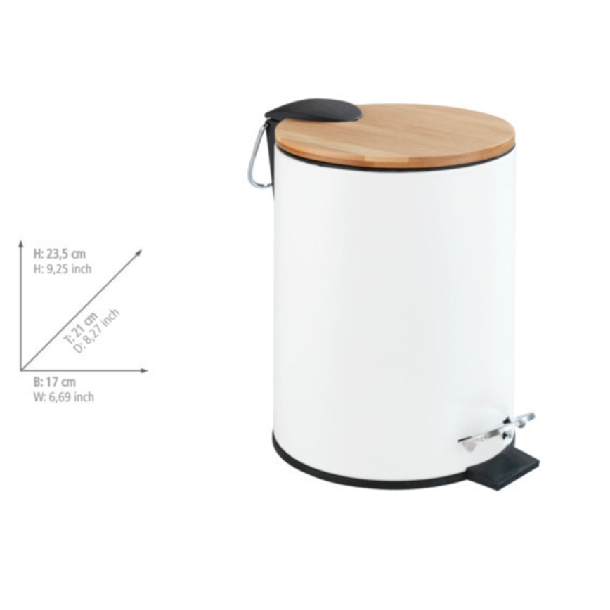 WENKO 24392100 - Кош TORTONA 17x23,5 см бял/кафяв/черен