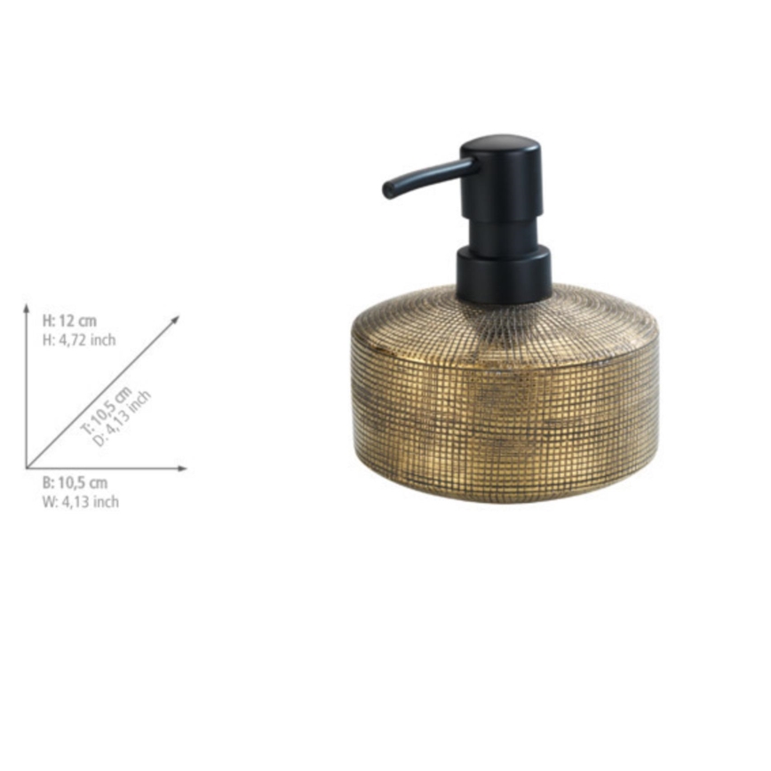 WENKO 24401100 - Дозатор за течен сапун RIVARA 400 ml, златист