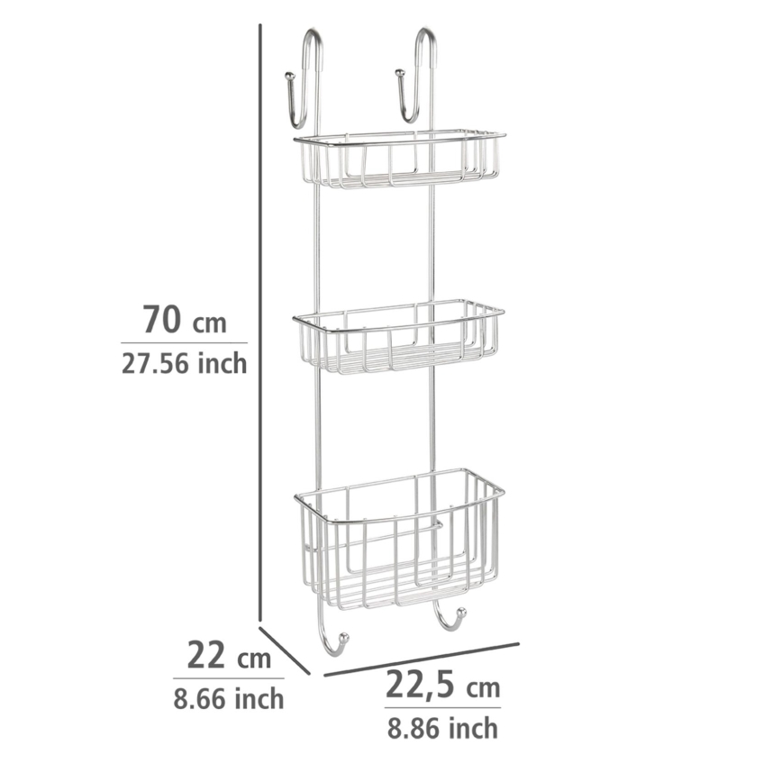 WENKO 24422100 - Поличка OLESI 22,5x70 см неръждаема стомана/сребриста