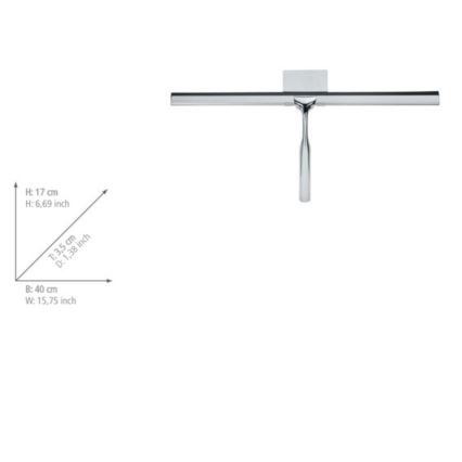 WENKO 24506100 - Стъргалка TERNI 40x17 см лъскав хром
