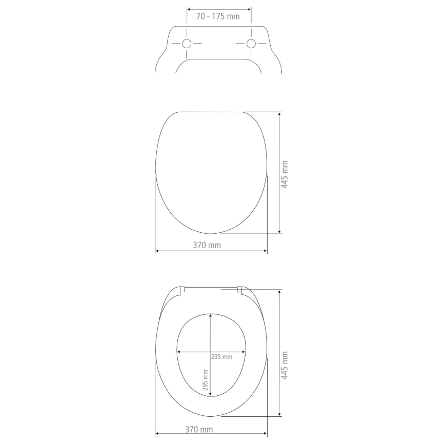 WENKO 24516100-WC тоалетна седалка, товароносимост 300/350 kg, 37x44,5 cm, бяла/сребриста