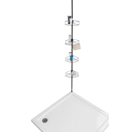 WENKO 24568100-Ъглова полица DOLCEDO 31x230 cm неръждаема стомана/черна