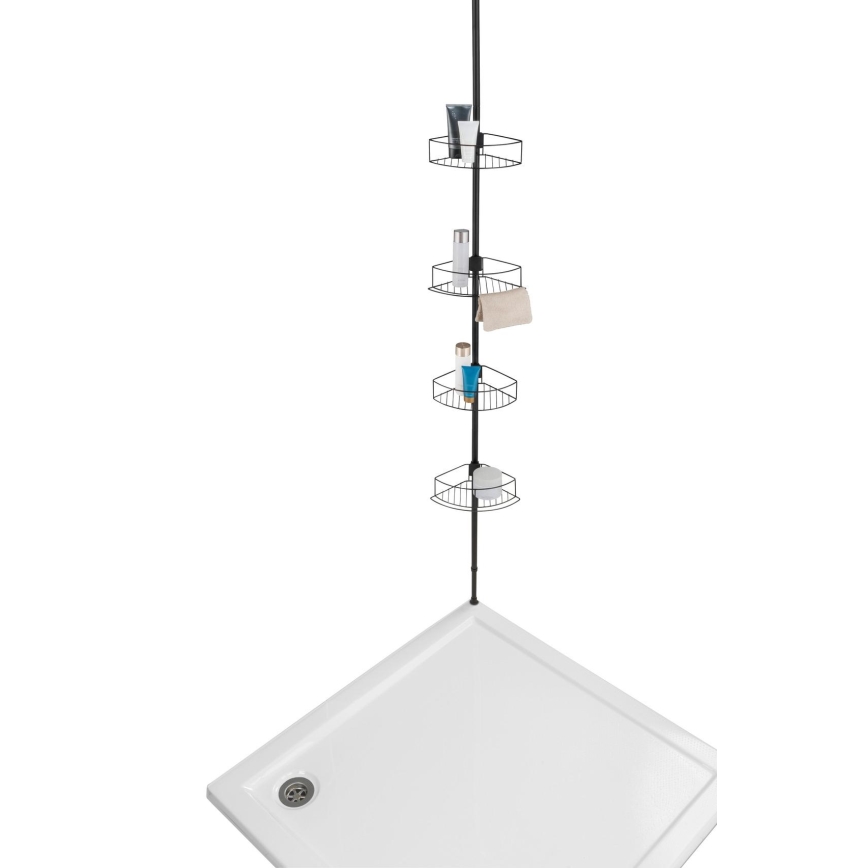 WENKO 24568100-Ъглова полица DOLCEDO 31x230 cm неръждаема стомана/черна