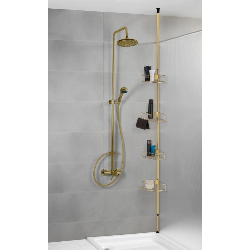 WENKO 24569100-Ъглова полица DOLCEDO 31x275 cm, златна