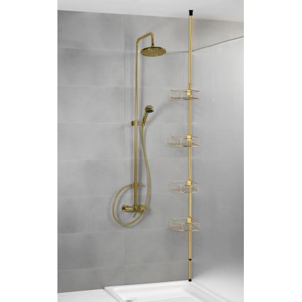 WENKO 24569100-Ъглова полица DOLCEDO 31x275 cm, златна