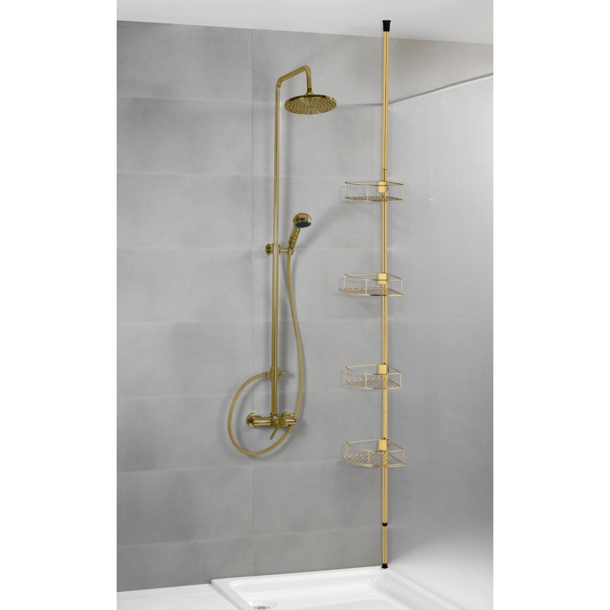 WENKO 24569100-Ъглова полица DOLCEDO 31x275 cm, златна