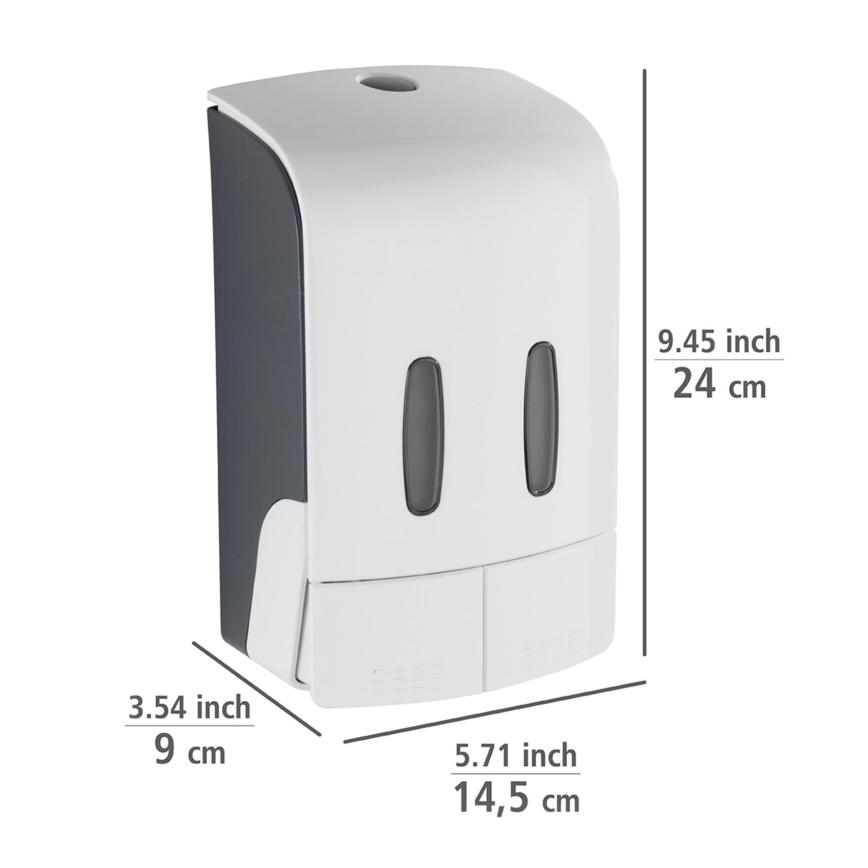 WENKO 24591100-Дозатор за течен сапун TARTAS 480 ml бял/сив