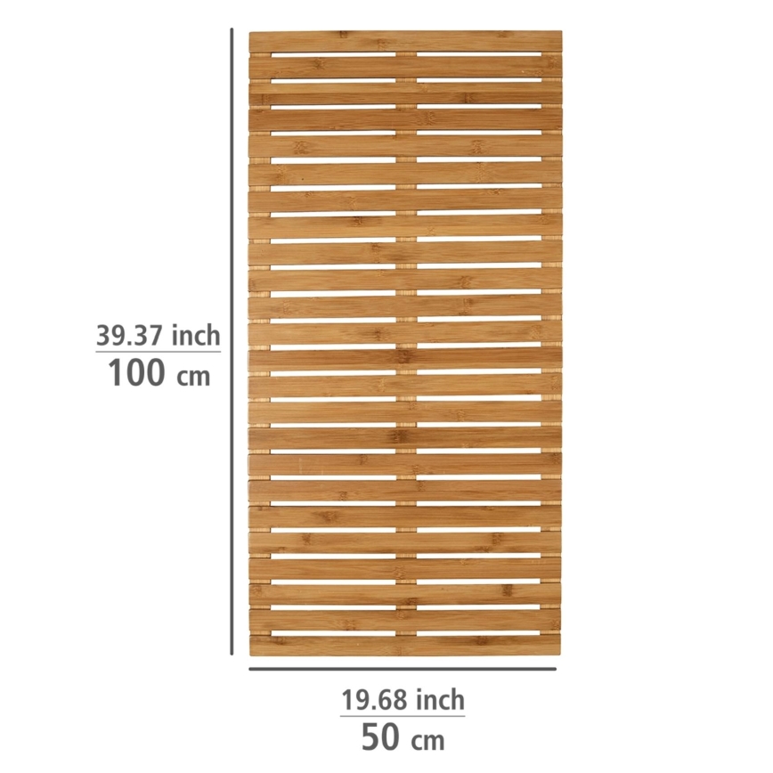 WENKO 24611100 - Изтривалка BAMBUSA 100x50 cm кафява