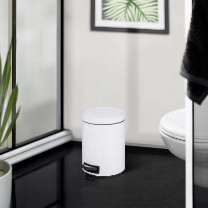 WENKO 24678100 - Кош LEMAN 21x24 cm бял/черен