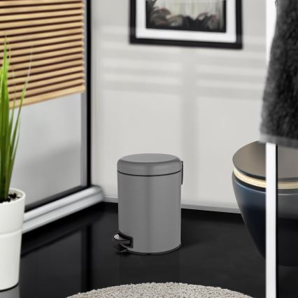 WENKO 24682100 - Кош LEMAN 21x24 cm сив/черен