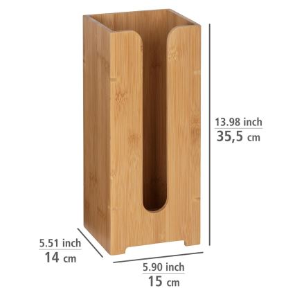 WENKO 24749100 - Държач за тоалетна хартия BAMBUSA 15x35,5 cm кафяв