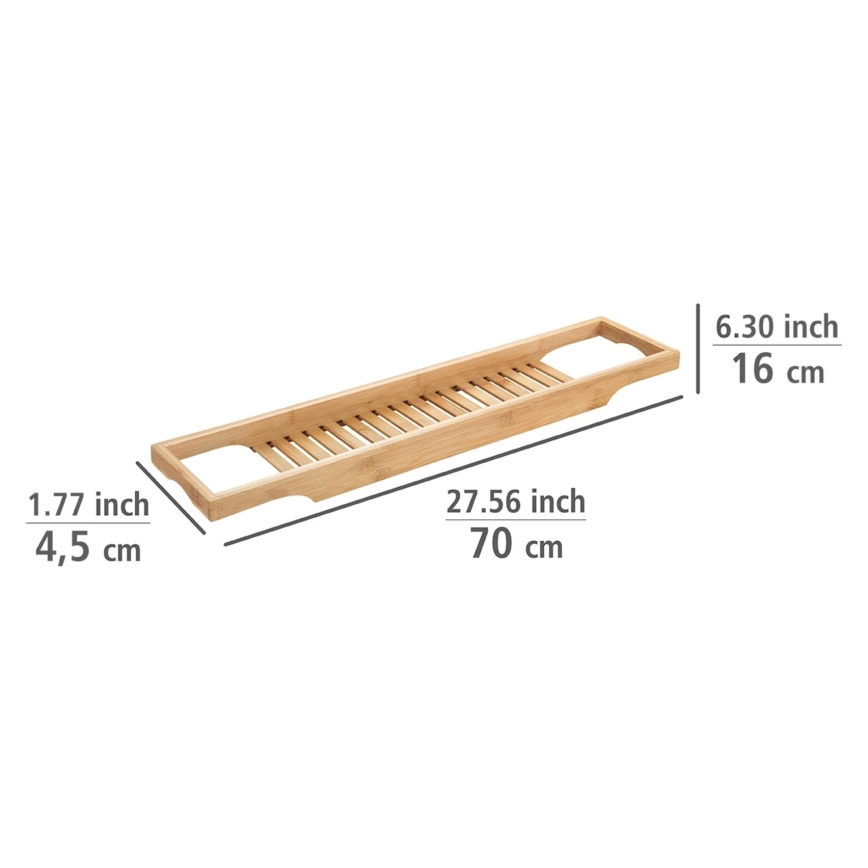 WENKO 24750100 - Поставка за вана BAMBUSA 70x16 cm кафява