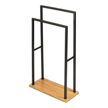 WENKO 24752100 - Стойка за кърпи BAMBUSA 46x80 cm черна/кафява