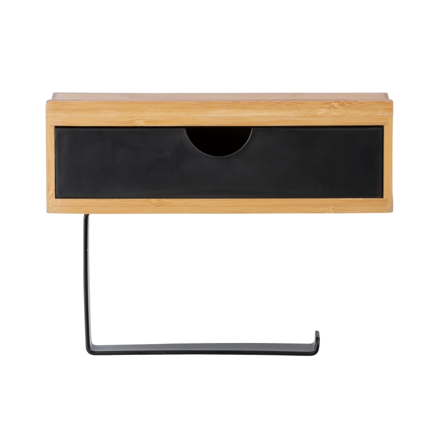 WENKO 24754100 - Държач за тоалетна хартия BAMBUSA 18,5x14 cm кафяв/черен