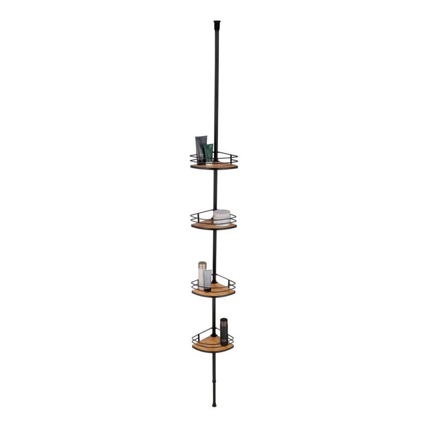 WENKO 24756100-Ъглова полица DOLCEDO 31x20 см неръждаема стомана/черна/кафява