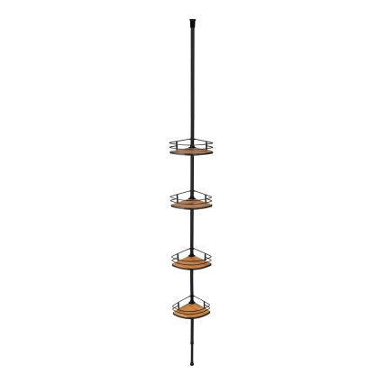 WENKO 24756100-Ъглова полица DOLCEDO 31x20 см неръждаема стомана/черна/кафява