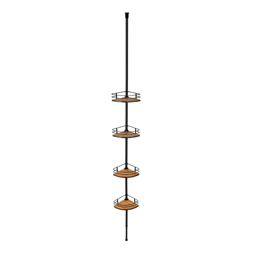 WENKO 24756100-Ъглова полица DOLCEDO 31x20 см неръждаема стомана/черна/кафява