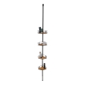WENKO 24756100-Ъглова полица DOLCEDO 31x20 см неръждаема стомана/черна/кафява