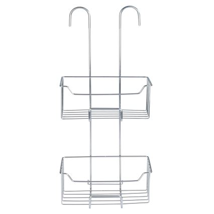 WENKO 24758100 - Душова полица MILO 25x55 см сребриста/прозрачна