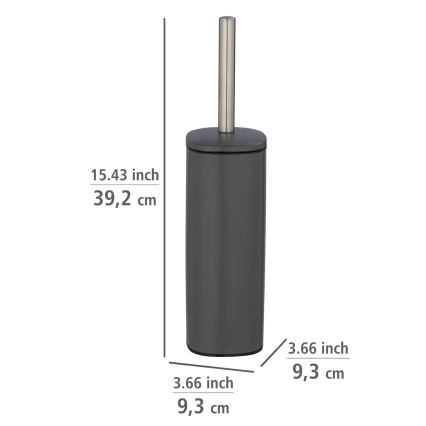 WENKO 24777100 - Комплект за WC ALASSIO 9,3x39,2 cm неръждаема стомана/сива
