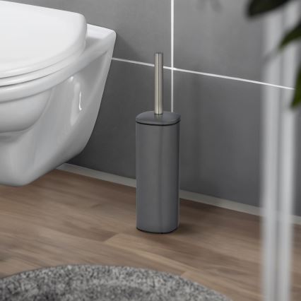 WENKO 24777100 - Комплект за WC ALASSIO 9,3x39,2 cm неръждаема стомана/сива