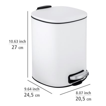 WENKO 24779100 - Кош ALASSIO 20,5x27 cm бял/черен