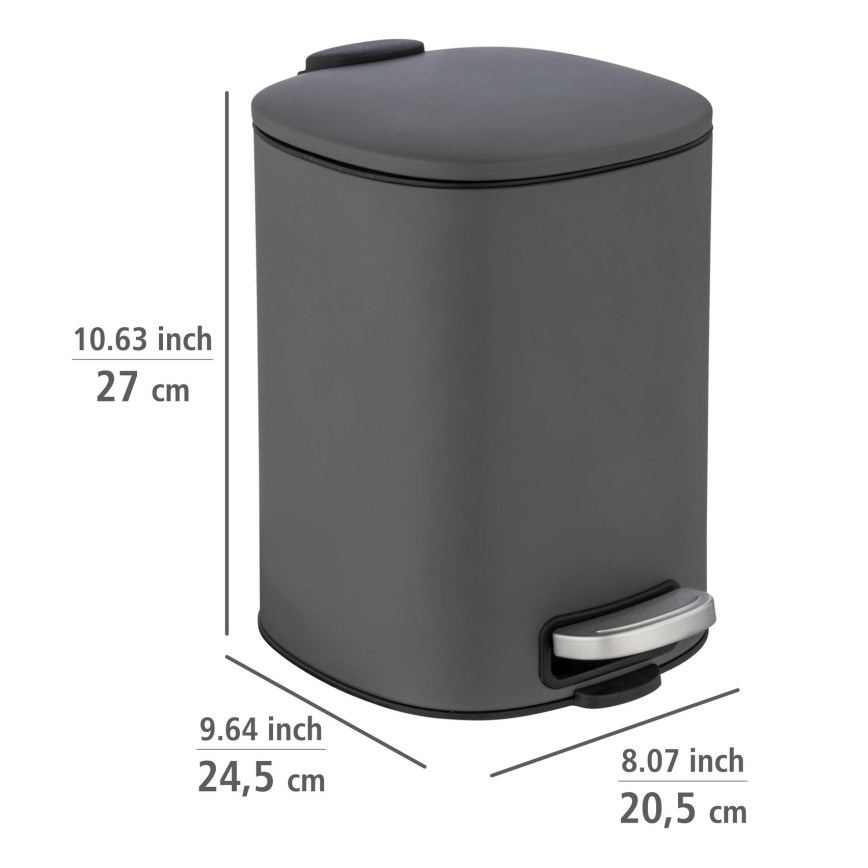 WENKO 24780100 - Кош ALASSIO 20,5x27 см сив/черен