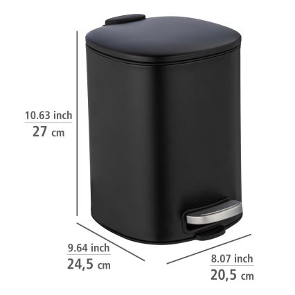 WENKO 24781100 - Кош ALASSIO 20,5x27 cm черен