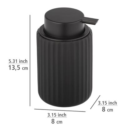 WENKO 24804100 - Дозатор за течен сапун BELLUNO 8x13,5 cm черен