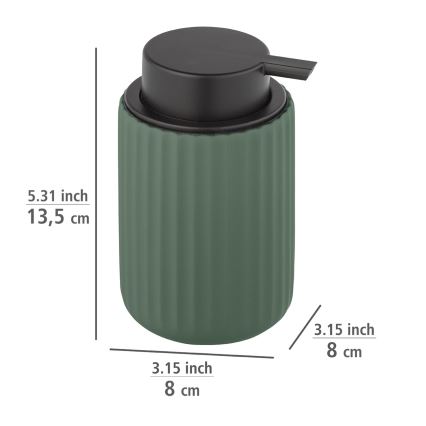 WENKO 24807100 - Дозатор за течен сапун BELLUNO 8x13,5 cm зелен/черен