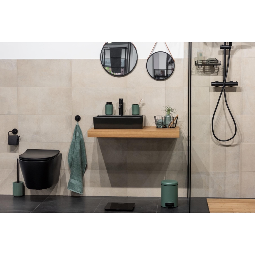 WENKO 24807100 - Дозатор за течен сапун BELLUNO 8x13,5 cm зелен/черен