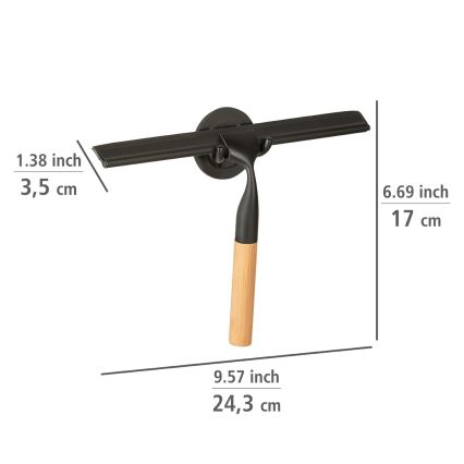 WENKO 24834100 - Шпатула BAMBUS 24,5x17 cm неръждаема стомана/черна/кафява
