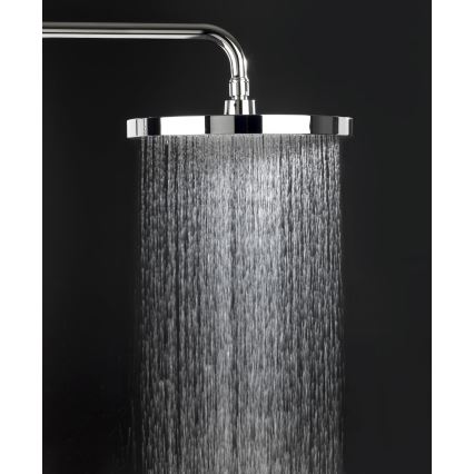 WENKO 24910100 - Душ глава SOFTWATER 26x26 cm лъскав хром/черен