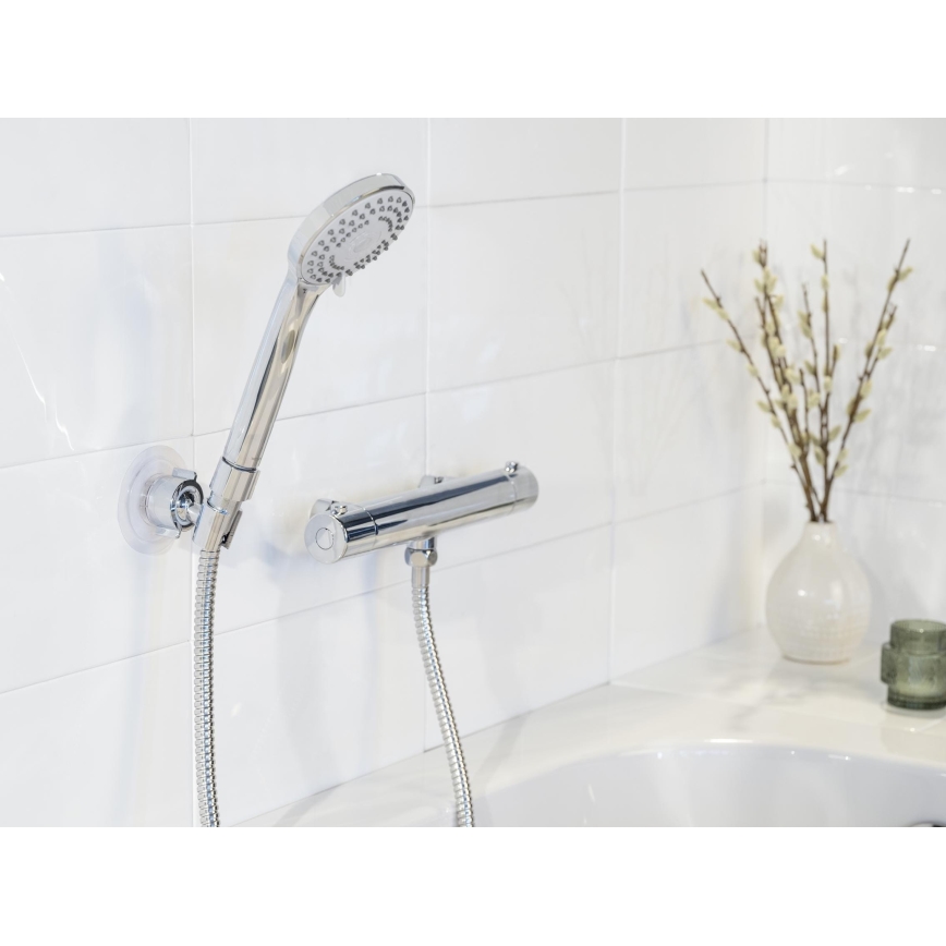 WENKO 24918100 - Душова глава BASIC LINE 9,5x9,5 см лъскав хром/сребрист