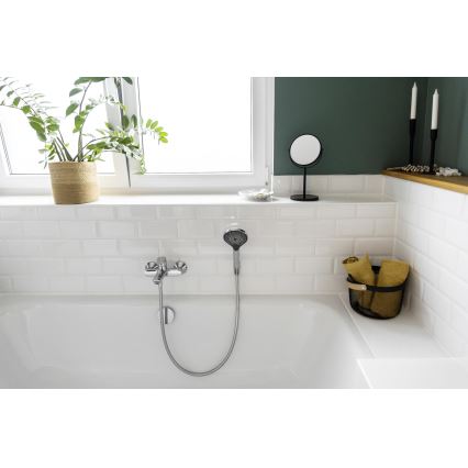WENKO 24921100 - Душова глава със система за пестене на вода 12x12 см лъскав хром/сив