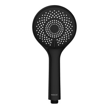 WENKO 24924100 - душова глава със система за пестене на вода 11x11 cm черна