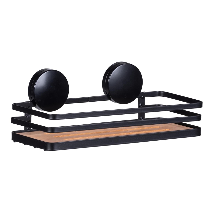 WENKO 24979800-Поличка ALBA 26,5x12,5 см черна/кафява