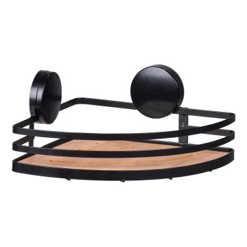 WENKO 24980800-полица ALBA 27,3x21 cm черна/кафява