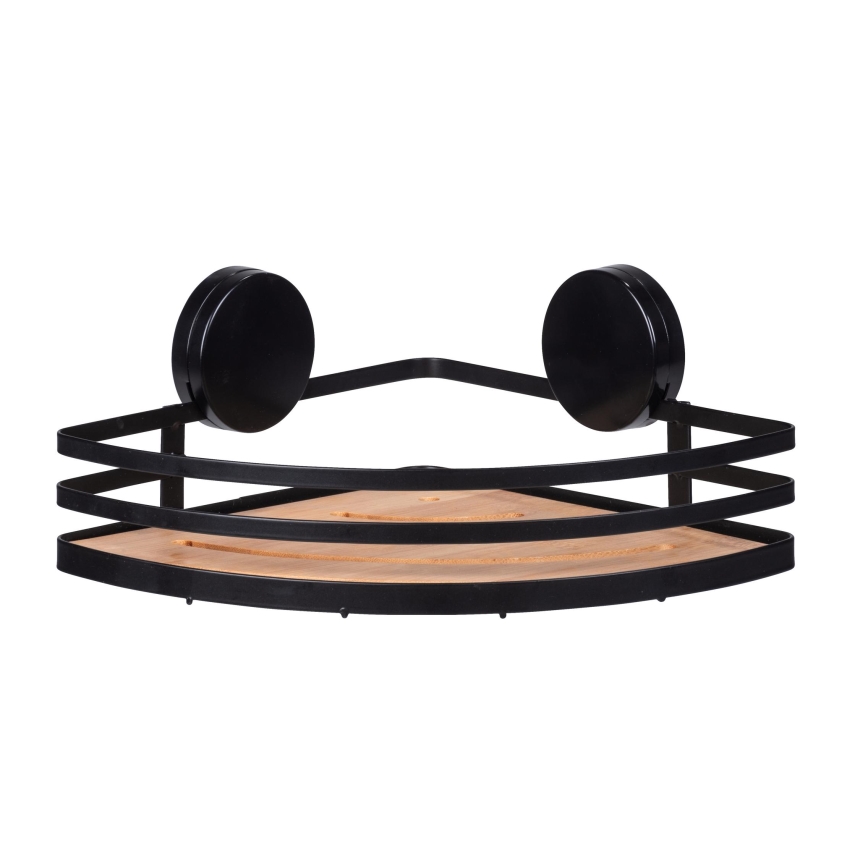 WENKO 24980800-полица ALBA 27,3x21 cm черна/кафява