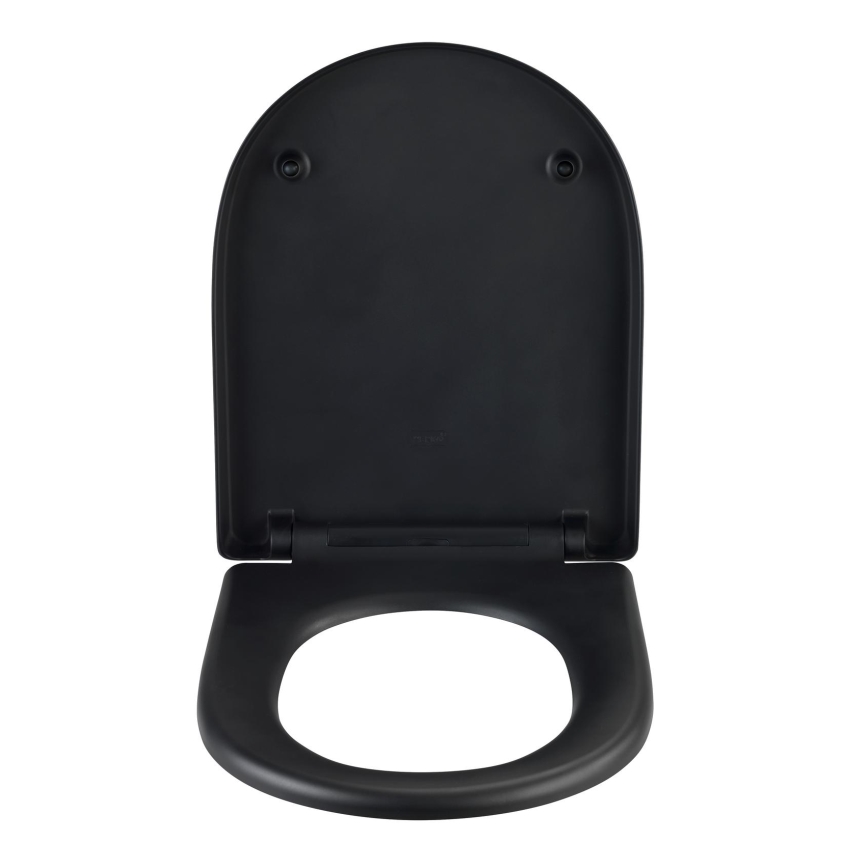 WENKO 24989100-WC WC седалка ЕКСКЛУЗИВ 36,5x45 см черно/сребристо