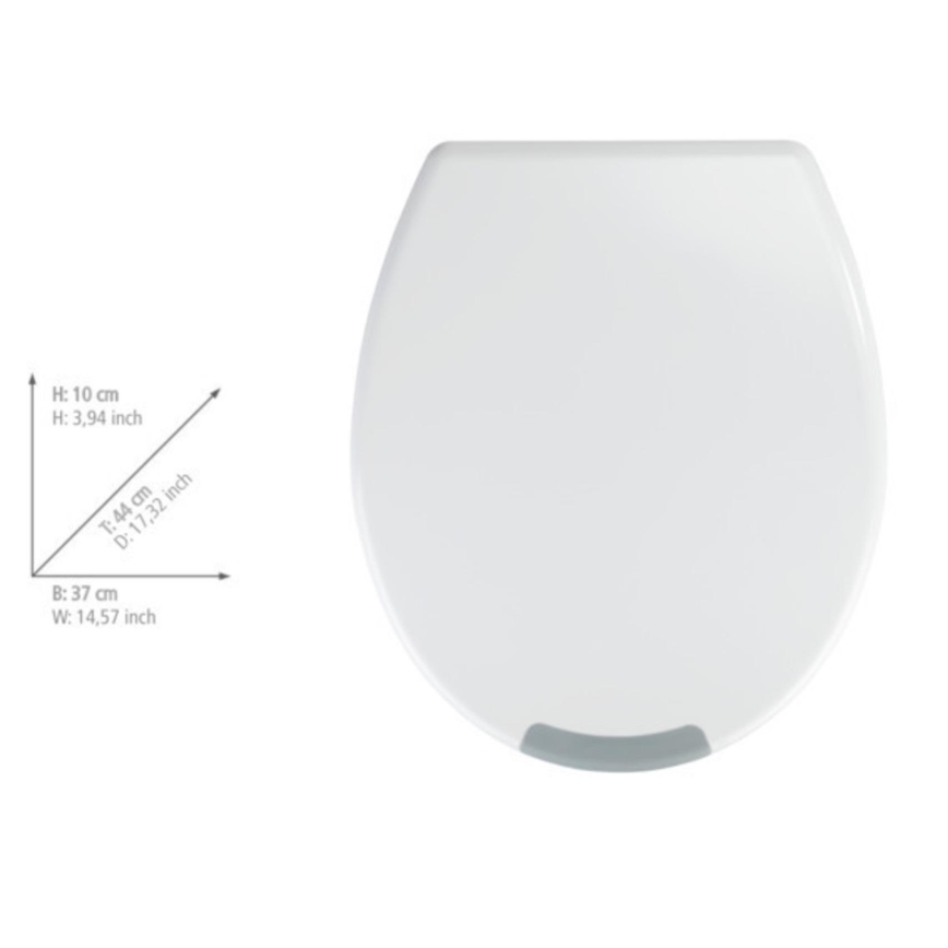 WENKO 25005100-Toaletна седалка SECURA 37x44 cm бяла/сива