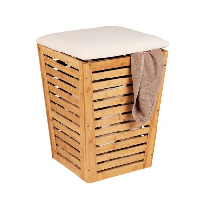 WENKO 25143100 - Кош за пране BAMBUSA 40x56 cm кафяв