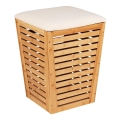 WENKO 25143100 - Кош за пране BAMBUSA 40x56 см кафяв