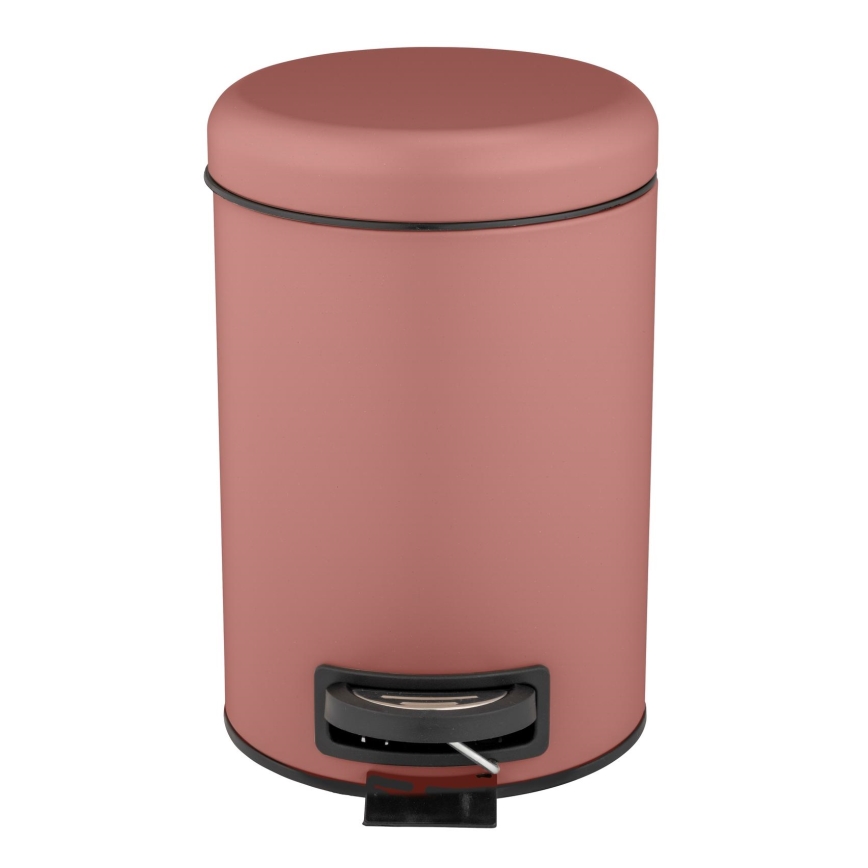 WENKO 25155100 - Кош за отпадъци LEMAN 17x25 см розов/черен