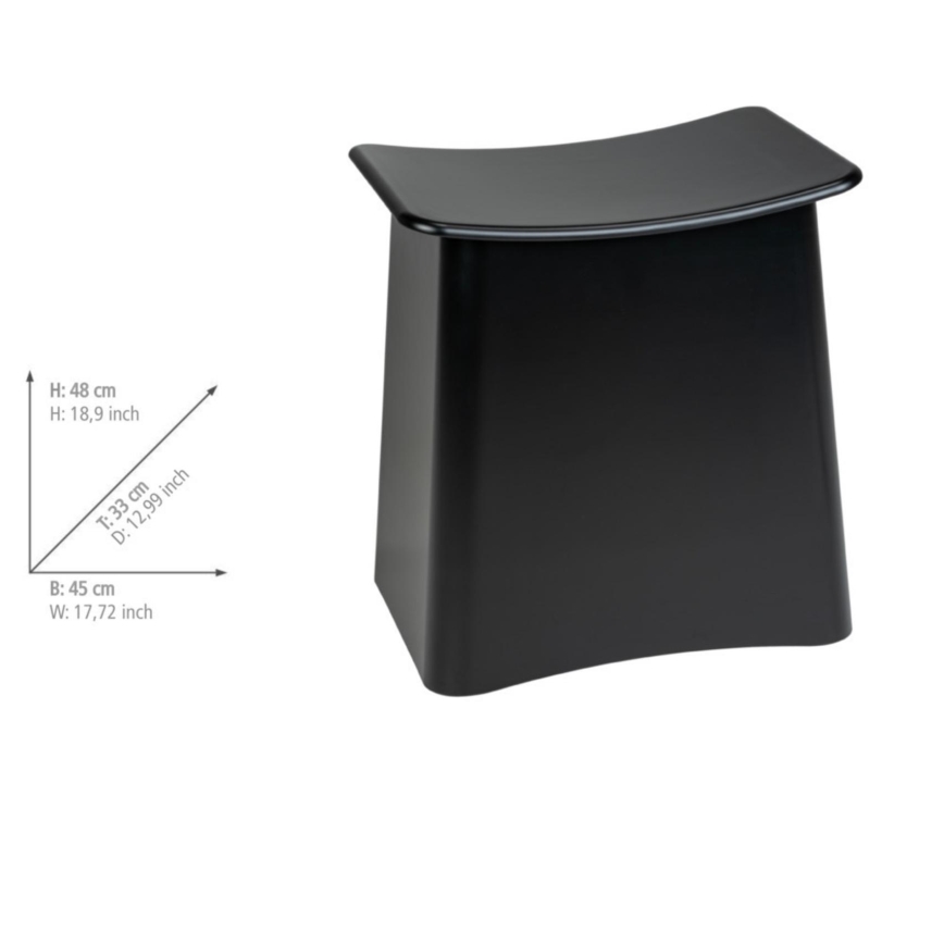WENKO 25157100 - Столче WING 45x48 см черно