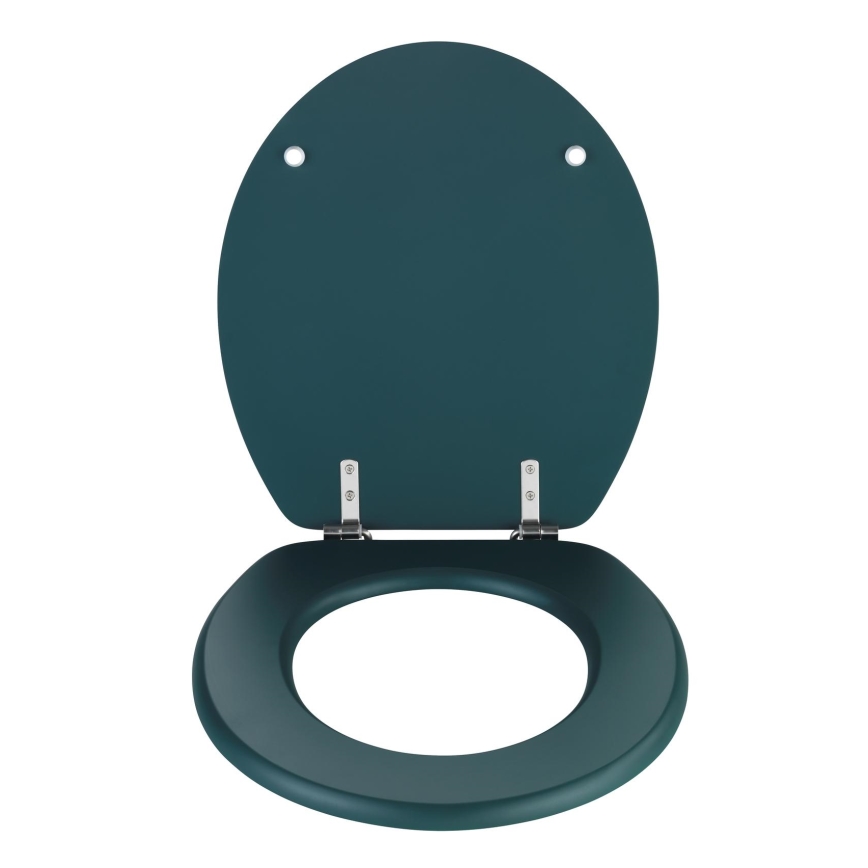 WENKO 25171100-WC тоалетна седалка PRIMA 37x41 cm зелена/сребриста