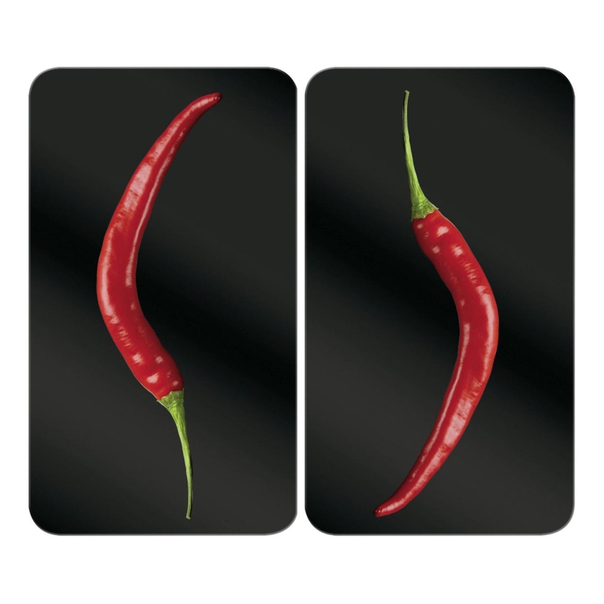 WENKO 2521380100 - Капак за готварска плоча 30x52 см пъстроцветен/сив/прозрачен